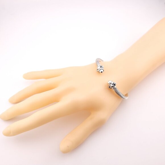 DAVID YURMAN Sterling Silver Classic Cable 5mm Renaissance Bracelet LARGE 7 inch - Picture 4 of 10